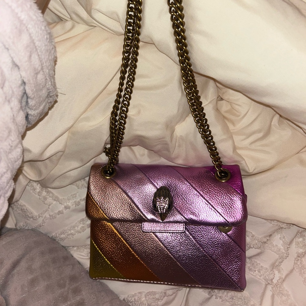 Kurt Geiger Pink and Gold Crossbody Bag